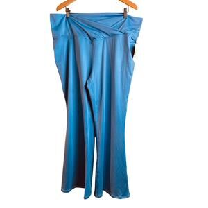 ProPlayer Women's Plus Size Yoga Flared Legs Pants Lichen Blue Size 3X NEW